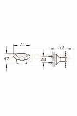 Base 400 Askı A44122 Tekli - Krom