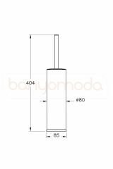 Base300 A4415536 Tuvalet Fırçalığı,mat Siyah,yerden