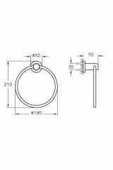 Ilia A44394 Halka Havluluk, Krom