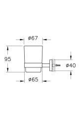 Base 200 A44106 Diş Fırçalığı, Krom