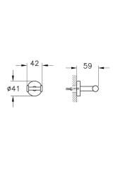 Base 200 A44102 Ikili Askı, Krom