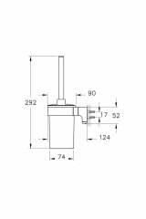 Base 700 A44075 Tuvalet Fırçalığı, Krom