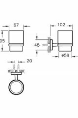Q-line A44993 Diş Fırçalığı, Krom