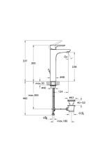 X Line A42326 Lavabo Bataryası,sifon Kumandalı,krom