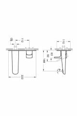 Sento Ankastre Lavabo Bataryası, Sıva Üstü, Krom A42539