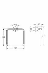 Juno Classic A44420 Halka Havluluk, Krom
