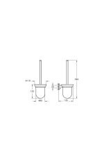Marin A44948 Tuvalet Fırçalığı, Krom