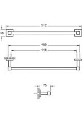 Q-Line A44995 Krom Uzun Havluluk
